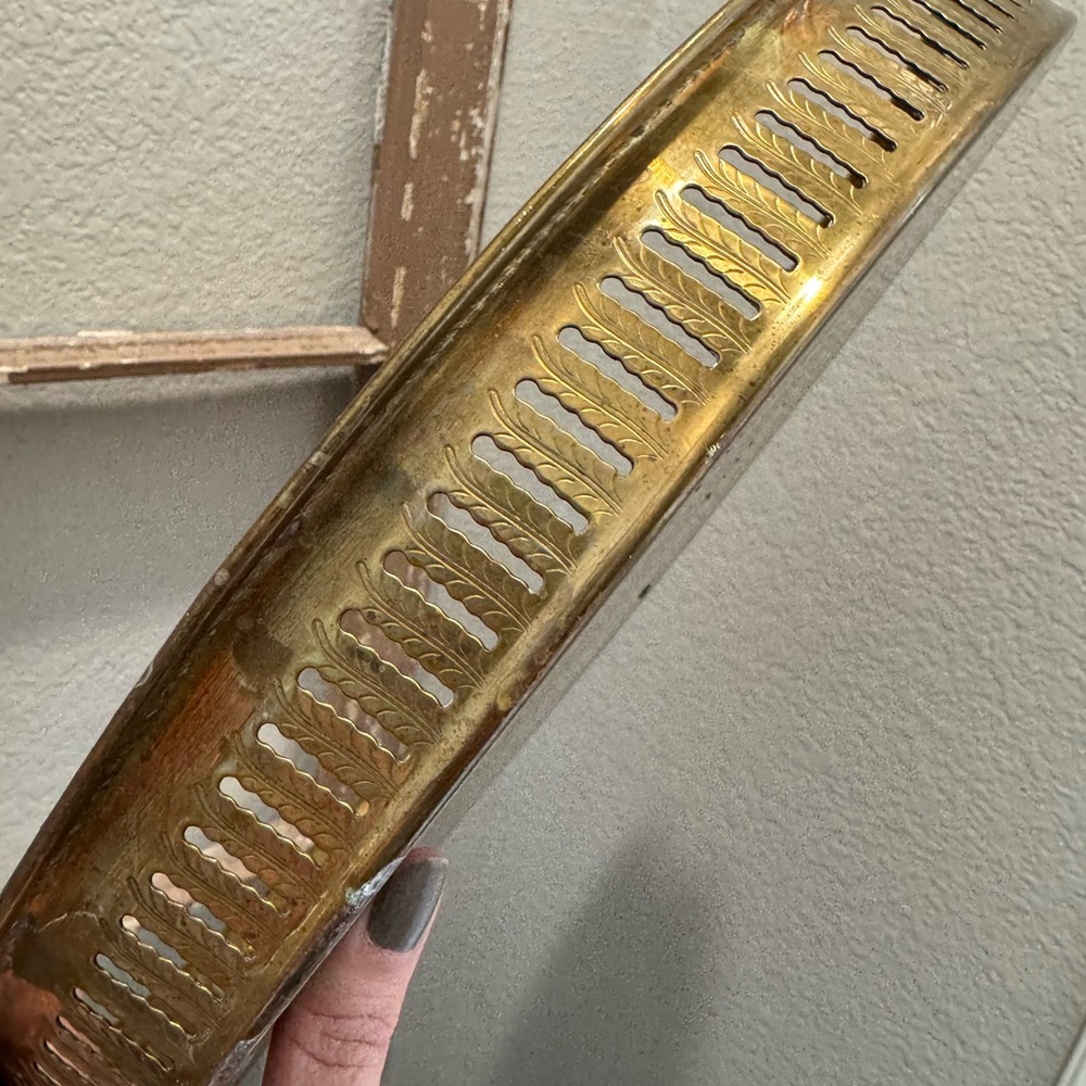 Vintage Brass Decorative Tray - Picture 3 of 3
